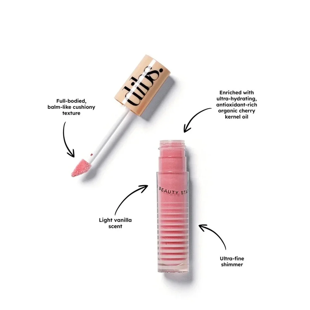 DIBS Beauty Go‎ To Glossy Balm Italian Soda Pink Shimmer 0.2oz NIB